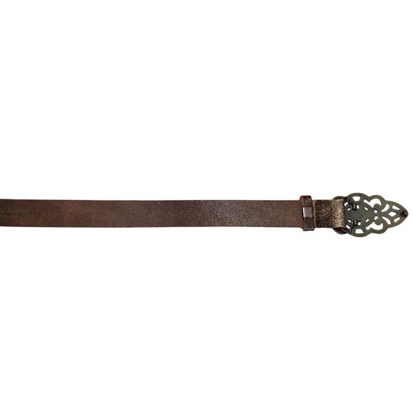Streets Ahead Metallic Leather Belt with Ornate Buckle / Rhinestones, Medium main image 4
